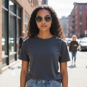 Ombre Gray Lens Gold Metal Frame Sunglasses
New